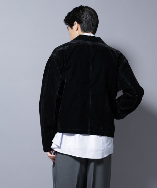 NANO universe（ナノユニバース）の「フロッキーデニム スポーツジャケット（デニムジャケット・メンズ・ブラック/ブラウン・L/M）」の13枚目の写真