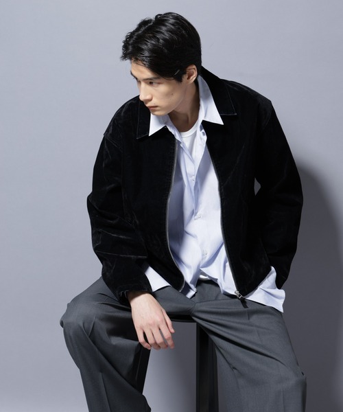 NANO universe（ナノユニバース）の「フロッキーデニム スポーツジャケット（デニムジャケット・メンズ・ブラック/ブラウン・L/M）」の10枚目の写真