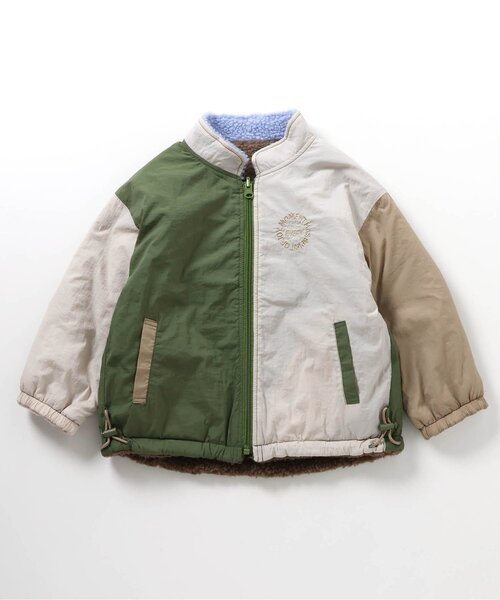 BREEZE（ブリーズ）の「【2WAY/両面主役！】リバーシブルボアジャケット（ブルゾン・キッズ・ベージュ/ブラック/その他11/ネイビー/レッド・80/120/130/140/150/90/100/110）」の10枚目の写真