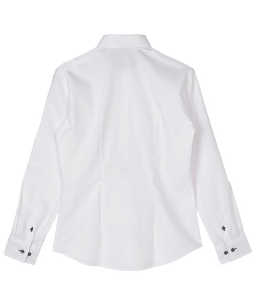 TOKYO SHIRTS(トウキョウシャツ)の「【透け防止】 形態安定ノーアイロン レギュラー 長袖ビジネスワイシャツ(ビジネスシャツ・レディース・ホワイト・LL/XL/XS/S/M/L)」の2枚目の写真