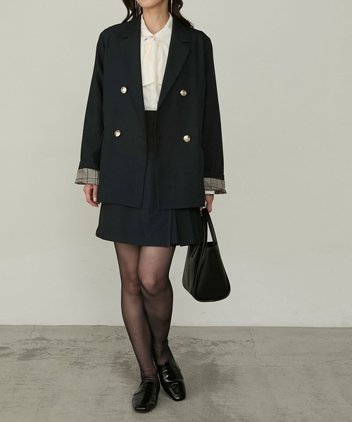 Cherir Mignon(シェリルミニョン)の「【Cherir Mignon】- Silhouette Couture - インパン付きラップデザインプリーツ切替ミニスカート 《セットアップ対応》(スカート・レディース・チャコールグレー/ブラック/ネイビー/ブラウン・S/M)」の20枚目の写真