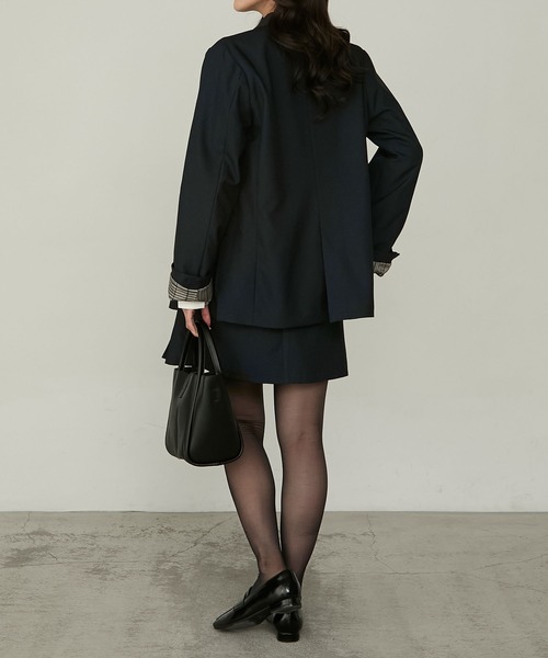 Cherir Mignon(シェリルミニョン)の「【Cherir Mignon】- Silhouette Couture - インパン付きラップデザインプリーツ切替ミニスカート 《セットアップ対応》(スカート・レディース・チャコールグレー/ブラック/ネイビー/ブラウン・S/M)」の21枚目の写真