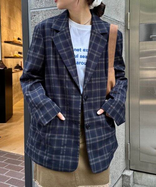 セヴィルロウ SavileRow カシミヤ混 テーラードジャケット チェック柄 h23s1409-69.jpg