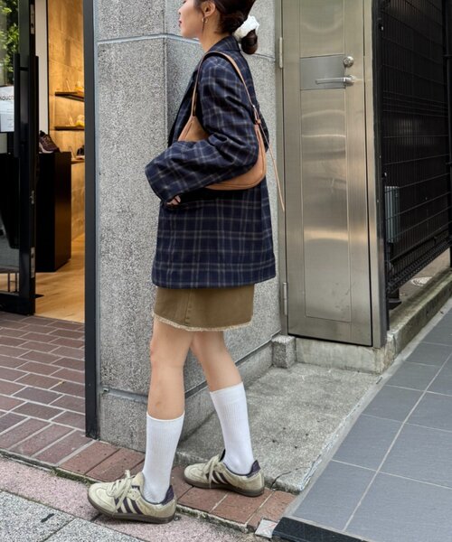 WILLOW（ウィロー）の「【willow】チェックオーバージャケット（テーラードジャケット・レディース・ブラウン/ネイビー・ONE SIZE）」の11枚目の写真