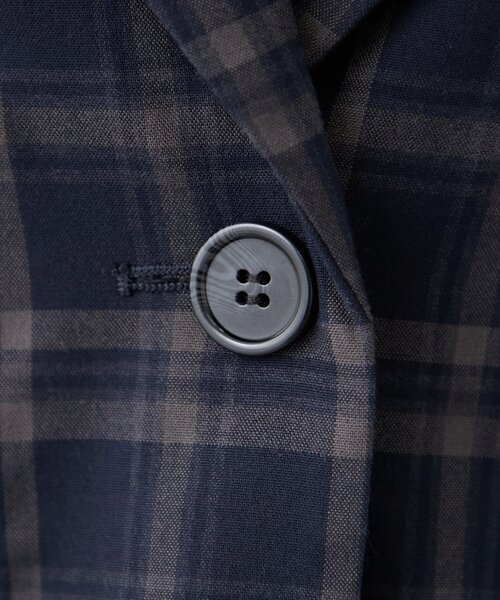 WILLOW（ウィロー）の「【willow】チェックオーバージャケット（テーラードジャケット・レディース・ブラウン/ネイビー・ONE SIZE）」の19枚目の写真