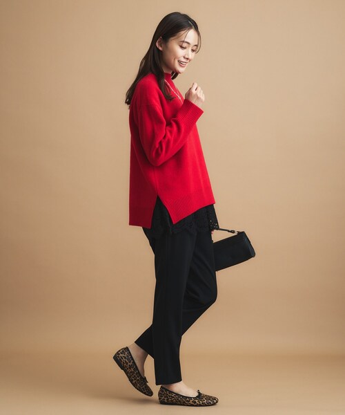 INDIVI（インディヴィ）の「人気NO.1【褒められパンツ／高ストレッチ／ウエストゴム】タックテーパードパンツ（その他パンツ・レディース・ブラック/ナチュラル/ネイビー/ホワイト/ボルドー・42/40/38/36/34/19/15 /13/12/05/03）」の18枚目の写真