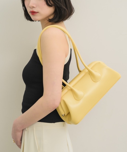 NEUNA（ヌナ）の「〈韓国ライクが叶う！！〉キスロックフルートバッグ（ハンドバッグ・レディース・ブラック/ブラウン/アイボリー/イエロー・FREE）」の21枚目の写真