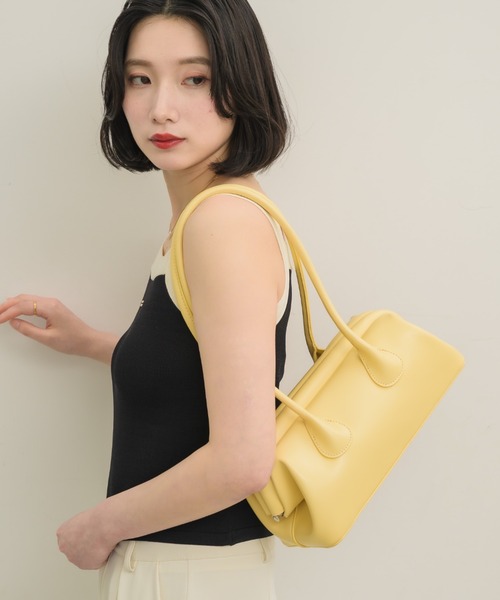 NEUNA（ヌナ）の「〈韓国ライクが叶う！！〉キスロックフルートバッグ（ハンドバッグ・レディース・ブラック/ブラウン/アイボリー/イエロー・FREE）」の22枚目の写真