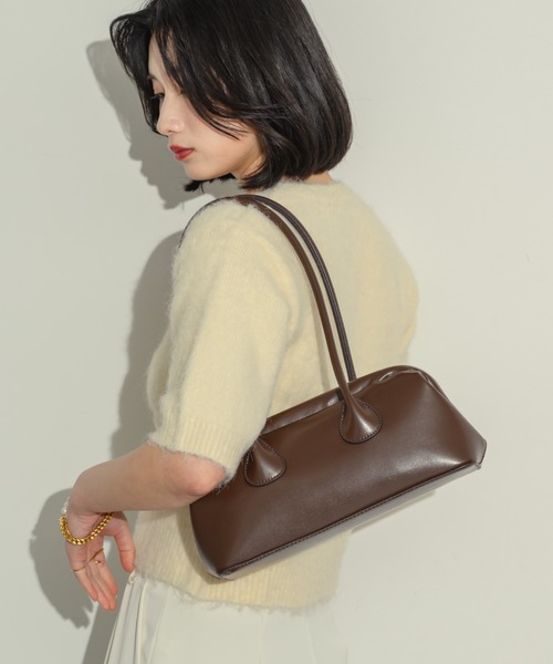 NEUNA（ヌナ）の「〈韓国ライクが叶う！！〉キスロックフルートバッグ（ハンドバッグ・レディース・ブラック/ブラウン/アイボリー/イエロー・FREE）」の12枚目の写真