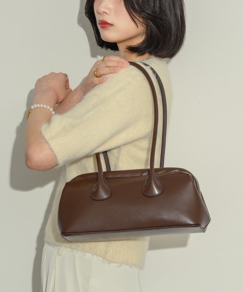 NEUNA（ヌナ）の「〈韓国ライクが叶う！！〉キスロックフルートバッグ（ハンドバッグ・レディース・ブラック/ブラウン/アイボリー/イエロー・FREE）」の13枚目の写真