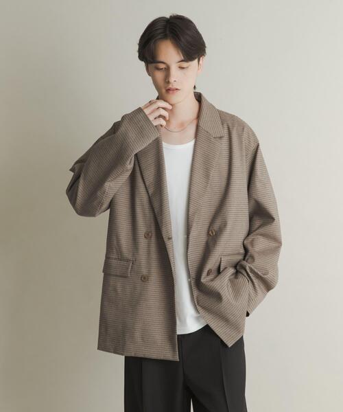 SENSE OF PLACE by URBAN RESEARCH（センスオブプレイスバイアーバンリサーチ）の「ダブルルーズテーラードジャケット（その他アウター・メンズ・ブラック/ブラウン系その他/ブラウン・MEDIUM/LARGE）」の4枚目の写真