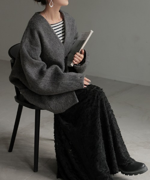 シャギードルマンコート（ノーカラージャケット）｜HUG.U（ハグユー