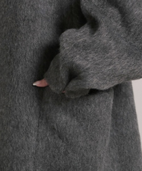 シャギードルマンコート（ノーカラージャケット）｜HUG.U（ハグユー