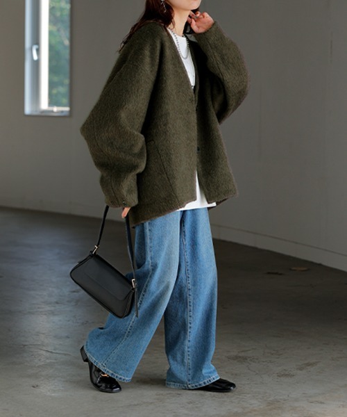 シャギードルマンコート（ノーカラージャケット）｜HUG.U（ハグユー