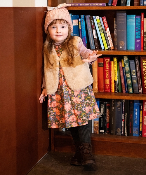 sense of wonder（センスオブワンダー）の「リバティファーベスト（ベスト・キッズ・ホワイト系/ピンク/ベージュ・80-90cm/100-110cm/120-130cm）」の9枚目の写真