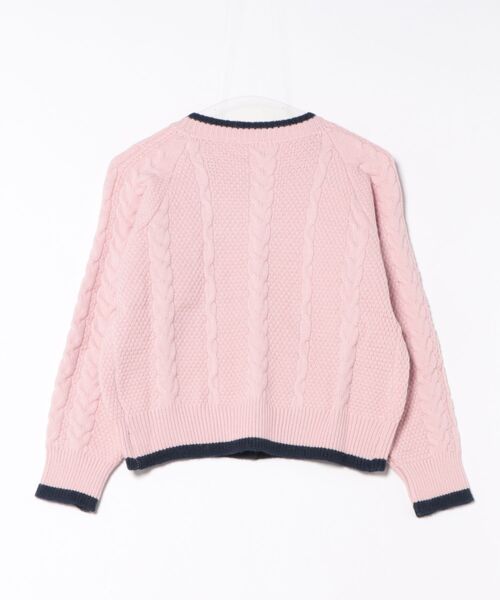 セール】ヘム ライン コンパクト ケーブル ニット カーディガン