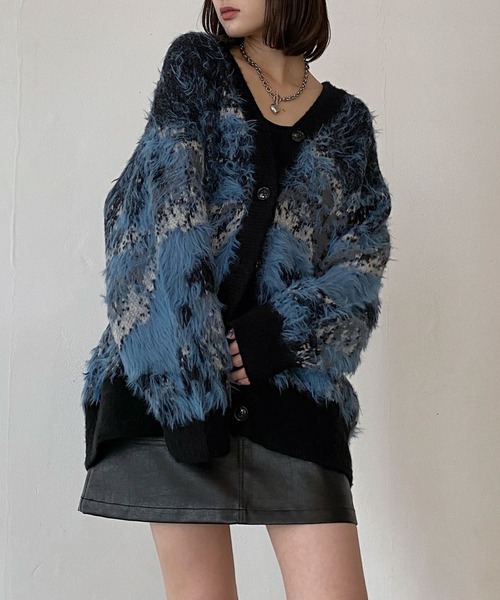 セール】ランドスケープシャギーカーディガン 【一部カラーWEB限定