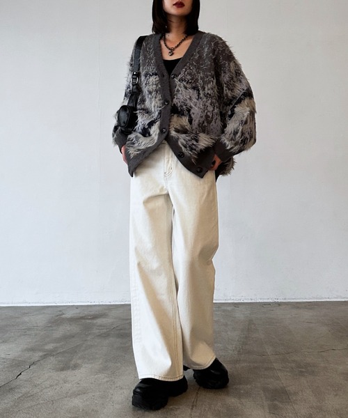 セール】ランドスケープシャギーカーディガン 【一部カラーWEB限定