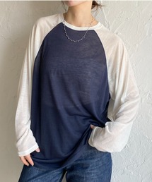 シアーラグランスリーブロングTシャツ/長袖ロンT