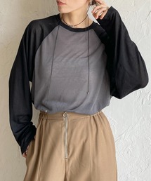 シアーラグランスリーブロングTシャツ/長袖ロンT