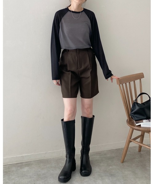 She's Closet(シーズクローゼット)の「シアーラグランスリーブロングTシャツ/長袖ロンT(Tシャツ/カットソー・レディース・アイボリー/杢グレー/ネイビー/ブラック・FREE)」の19枚目の写真