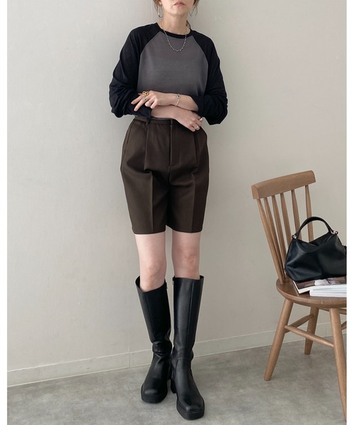 She's Closet(シーズクローゼット)の「シアーラグランスリーブロングTシャツ/長袖ロンT(Tシャツ/カットソー・レディース・アイボリー/杢グレー/ネイビー/ブラック・FREE)」の20枚目の写真
