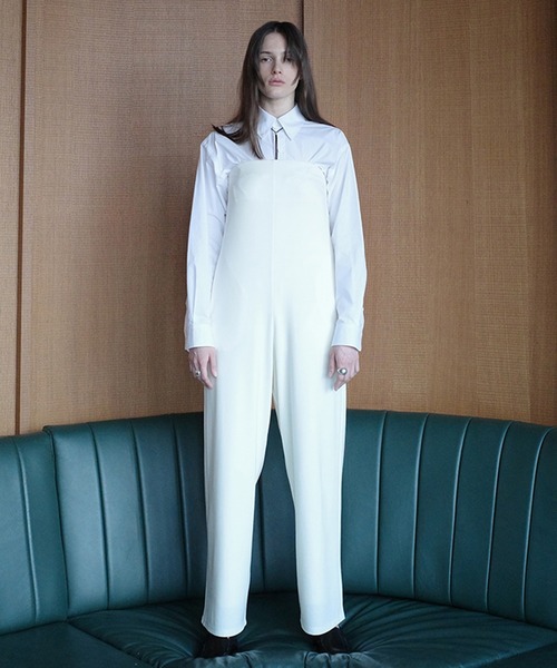 CLANE（クラネ）の「STRAP JERSEY BARE JUMPSUITS（つなぎ/オールインワン・レディース・ブラウン/ブラック/アイボリー・1/0/2）」の2枚目の写真