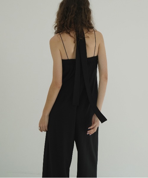 STRAP JERSEY BARE JUMPSUITS（つなぎ/オールインワン）｜CLANE