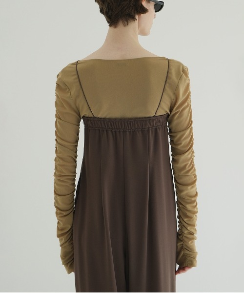 CLANE（クラネ）の「STRAP JERSEY BARE JUMPSUITS（つなぎ/オールインワン・レディース・ブラウン/ブラック/アイボリー・1/0/2）」の14枚目の写真