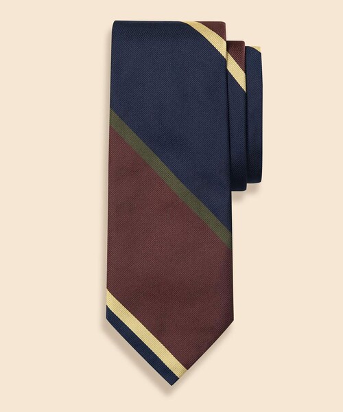 BROOKS BROTHERS(ブルックスブラザーズ)の「シルク ワイドマルチストライプ レップタイ(ネクタイ・メンズ・ブラウン/パープル・ONE SIZE)」の2枚目の写真