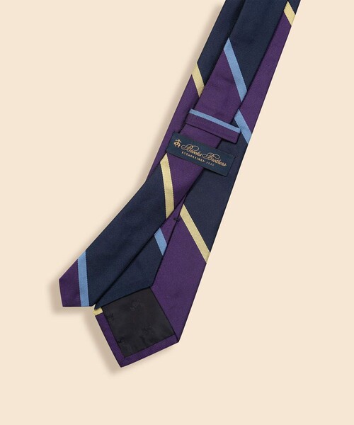 BROOKS BROTHERS(ブルックスブラザーズ)の「シルク ワイドマルチストライプ レップタイ(ネクタイ・メンズ・ブラウン/パープル・ONE SIZE)」の4枚目の写真