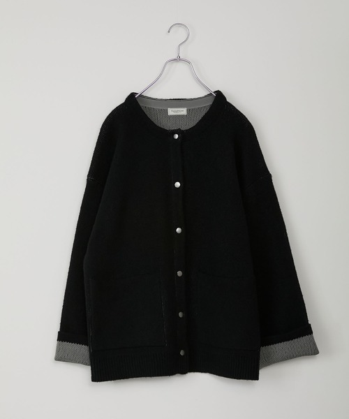 誰でも購入可能です　 6点 まとめ商品 ウォッシャブル 裏配色 スナップボタン ニットカーディガン【THE CRAFT