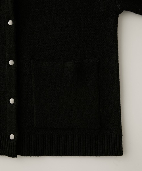 セール】ウォッシャブル 裏配色 スナップボタン ニットカーディガン