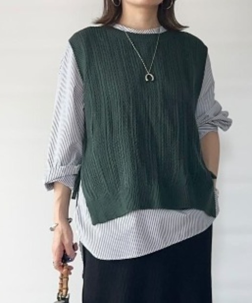 雑誌InRed11月号掲載】ニットベストブラウスセット（シャツ/ブラウス