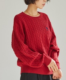 ニット/セーター（レッド/赤色系・刺繍）ファッション通販