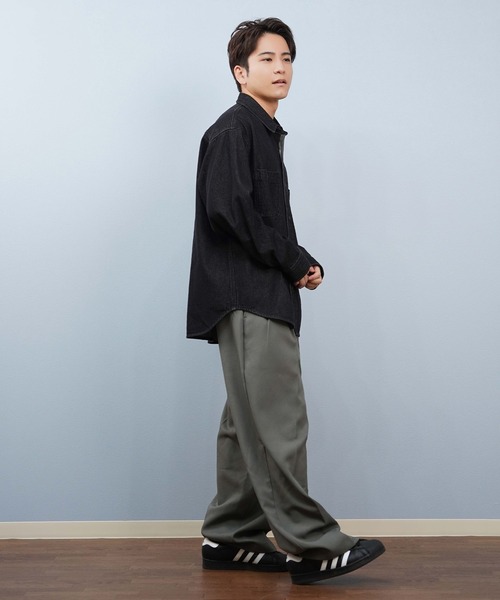 Quiksilver（クイックシルバー）の「QUIKSILVER/クイックシルバー 長袖シャツ デニムシャツ セットアップ対応 DENIM WASH SHIRT QSH254003（シャツ/ブラウス・メンズ・グレー/ブラック・M/L）」の8枚目の写真