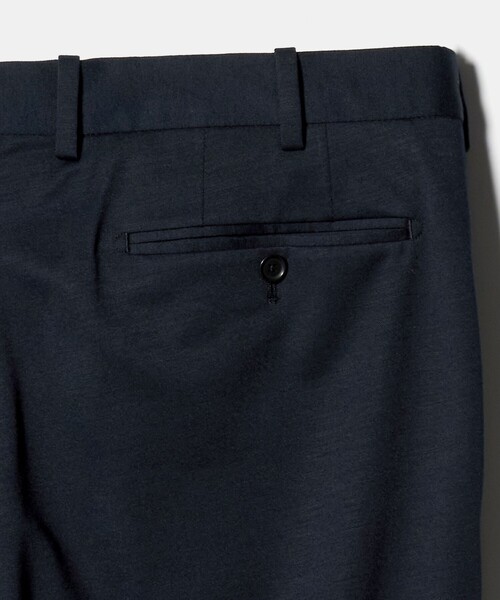 セール】メランジ ジャージ ノープリーツ スラックス COMFORT EASY