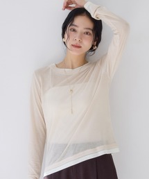 VIS | 配色レイヤードシアープルオーバー(Tシャツ/カットソー)