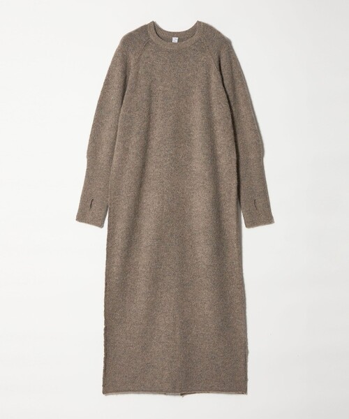 CITEN（シテン）の「＜CITEN＞リブ切り替えニットワンピース（ワンピース・レディース・ダークグレー/モカ/コバルトブルー・FREE）」の7枚目の写真