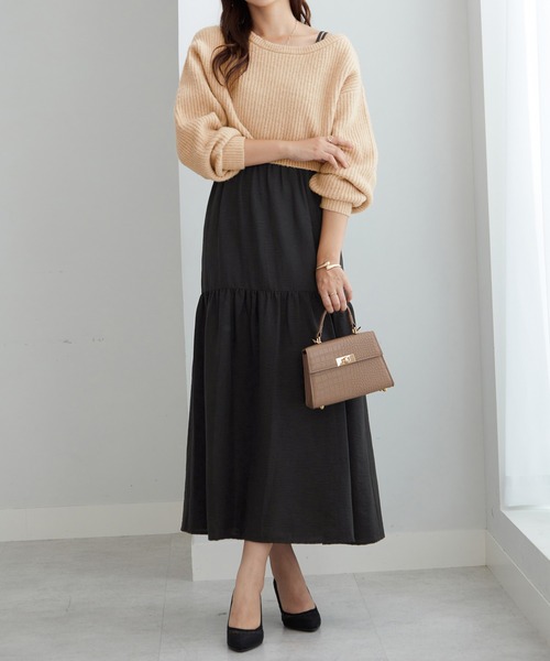 ２点セット　ニットトップス＋キャミワンピ