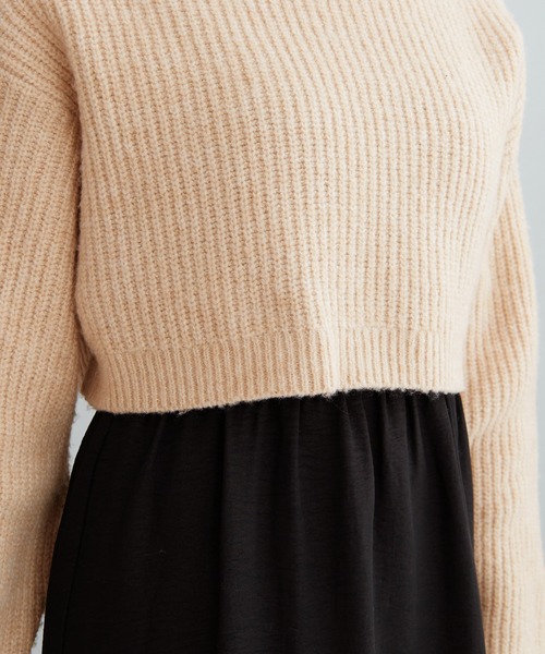 ２点セット　ニットトップス＋キャミワンピ