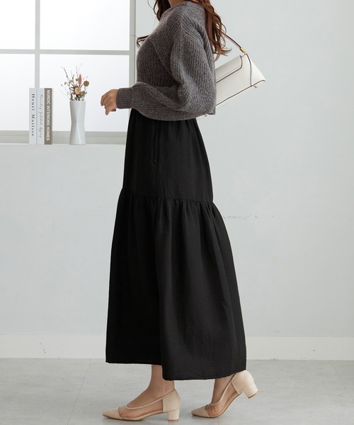 ２点セット　ニットトップス＋キャミワンピ