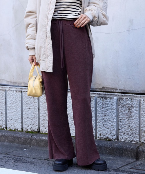 カットコーデュロイ イージーフレアパンツ MONO-MART│MONO-MART