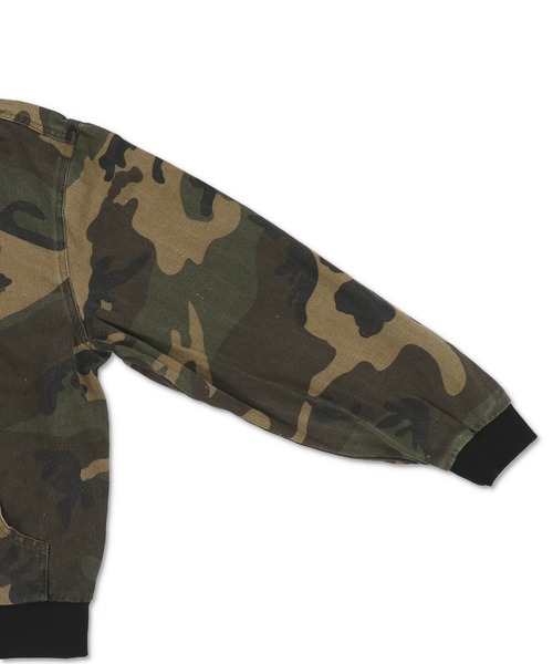 短丈ダブルジップアクティブジャケット/カモフラージュ/リアルツリー