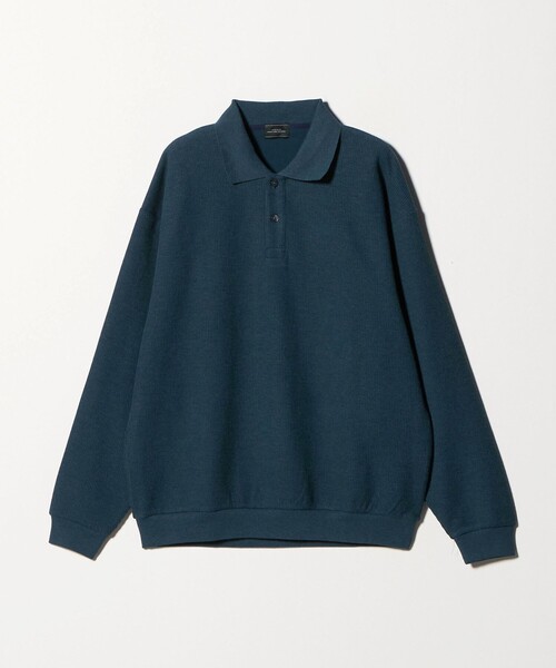 green label relaxing（グリーンレーベルリラクシング）の「ワッフル 長袖 ポロシャツ カットソー（Tシャツ/カットソー・メンズ・ライトグレー/ターコイズブルー系/ダークグレー・M/XL/S/L）」の12枚目の写真