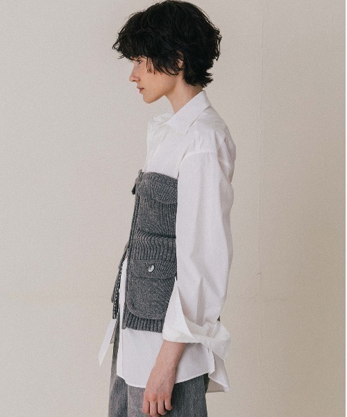 セール】MILITALY KNIT BUSTIER/ミリタリーニットビスチェ（チューブ