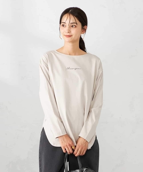 a.v.v（アーヴェヴェ）の「ロゴアソートロンT（Tシャツ/カットソー・レディース・ホワイト/チャコールグレー/グレー/ボルドー/グレー系その他・40/38/42/36/34）」の5枚目の写真