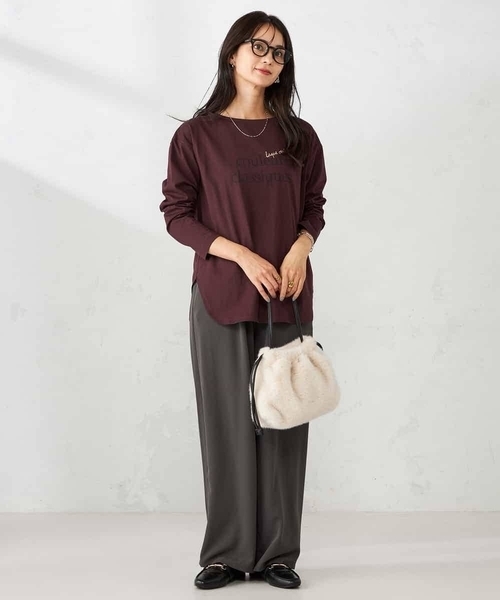 a.v.v（アーヴェヴェ）の「ロゴアソートロンT（Tシャツ/カットソー・レディース・ホワイト/チャコールグレー/グレー/ボルドー/グレー系その他・40/38/42/36/34）」の22枚目の写真