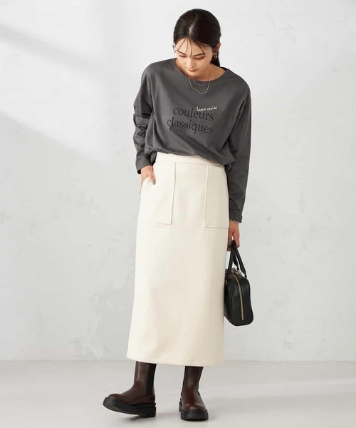 a.v.v（アーヴェヴェ）の「ロゴアソートロンT（Tシャツ/カットソー・レディース・ホワイト/チャコールグレー/グレー/ボルドー/グレー系その他・40/38/42/36/34）」の11枚目の写真