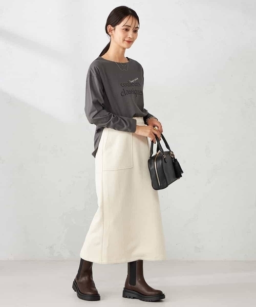 a.v.v（アーヴェヴェ）の「ロゴアソートロンT（Tシャツ/カットソー・レディース・ホワイト/チャコールグレー/グレー/ボルドー/グレー系その他・40/38/42/36/34）」の8枚目の写真